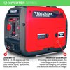 Tomahawk Power Portable Generator, Gasoline, 2,100 W Rated, 2,200 W Surge, 120V AC, 20 A TG2000i